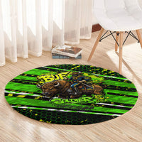 Buffalo Soldiers 10th Cavalry Regiment Round Carpet Graffiti Urban Streetwear Style Graphic Art