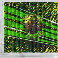 Buffalo Soldiers 10th Cavalry Regiment Shower Curtain Graffiti Urban Streetwear Style Graphic Art