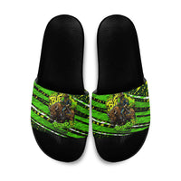 Buffalo Soldiers 10th Cavalry Regiment Slide Sandals Graffiti Urban Streetwear Style Graphic Art