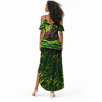 Buffalo Soldiers 10th Cavalry Regiment Summer Maxi Dress Graffiti Urban Streetwear Style Graphic Art