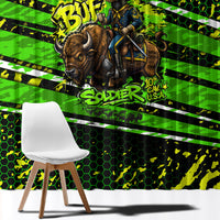 Buffalo Soldiers 10th Cavalry Regiment Window Curtain Graffiti Urban Streetwear Style Graphic Art