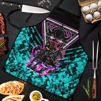 Buffalo Soldiers 9th Cavalry Regiment Apron Cyberpunk Synthwave Neon Futuristic Graphic Art