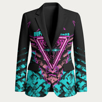 Buffalo Soldiers 9th Cavalry Regiment Blazer Cyberpunk Synthwave Neon Futuristic Graphic Art