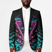 Buffalo Soldiers 9th Cavalry Regiment Blazer Cyberpunk Synthwave Neon Futuristic Graphic Art