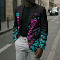 Buffalo Soldiers 9th Cavalry Regiment Blazer Cyberpunk Synthwave Neon Futuristic Graphic Art