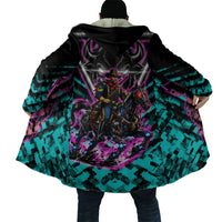 Buffalo Soldiers 9th Cavalry Regiment Cloak Cyberpunk Synthwave Neon Futuristic Graphic Art