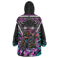 Buffalo Soldiers 9th Cavalry Regiment Kid Wearable Blanket Hoodie Cyberpunk Synthwave Neon Futuristic Graphic Art