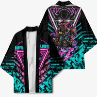 Buffalo Soldiers 9th Cavalry Regiment Kimono Cyberpunk Synthwave Neon Futuristic Graphic Art