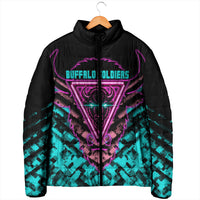 Buffalo Soldiers 9th Cavalry Regiment Padded Jacket Cyberpunk Synthwave Neon Futuristic Graphic Art