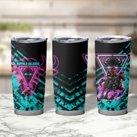 Buffalo Soldiers 9th Cavalry Regiment Tumbler Cup Cyberpunk Synthwave Neon Futuristic Graphic Art