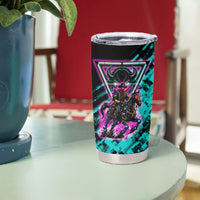Buffalo Soldiers 9th Cavalry Regiment Tumbler Cup Cyberpunk Synthwave Neon Futuristic Graphic Art