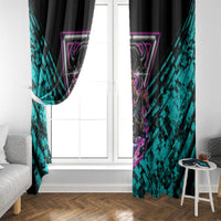 Buffalo Soldiers 9th Cavalry Regiment Window Curtain Cyberpunk Synthwave Neon Futuristic Graphic Art