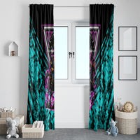 Buffalo Soldiers 9th Cavalry Regiment Window Curtain Cyberpunk Synthwave Neon Futuristic Graphic Art