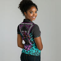 Buffalo Soldiers 9th Cavalry Regiment Women Polo Shirt Cyberpunk Synthwave Neon Futuristic Graphic Art