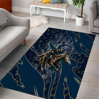 Buffalo Soldiers 10th Cavalry Regiment Ride Or Die Area Rug Patriotic Military Heritage Distressed City Skyline Graphic Art