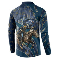 Buffalo Soldiers 10th Cavalry Regiment Ride Or Die Button Sweatshirt Patriotic Military Heritage Distressed City Skyline Graphic Art