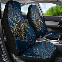 Buffalo Soldiers 10th Cavalry Regiment Ride Or Die Car Seat Cover Patriotic Military Heritage Distressed City Skyline Graphic Art