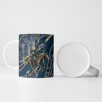 Buffalo Soldiers 10th Cavalry Regiment Ride Or Die Ceramic Mug Patriotic Military Heritage Distressed City Skyline Graphic Art