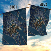 Buffalo Soldiers 10th Cavalry Regiment Ride Or Die Garden Flag Patriotic Military Heritage Distressed City Skyline Graphic Art