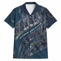 Buffalo Soldiers 10th Cavalry Regiment Ride Or Die Hawaiian Shirt Patriotic Military Heritage Distressed City Skyline Graphic Art