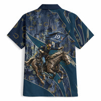 Buffalo Soldiers 10th Cavalry Regiment Ride Or Die Hawaiian Shirt Patriotic Military Heritage Distressed City Skyline Graphic Art