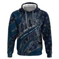 Buffalo Soldiers 10th Cavalry Regiment Ride Or Die Hoodie Patriotic Military Heritage Distressed City Skyline Graphic Art