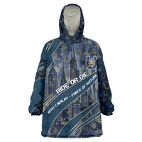 Buffalo Soldiers 10th Cavalry Regiment Ride Or Die Kid Wearable Blanket Hoodie Patriotic Military Heritage Distressed City Skyline Graphic Art