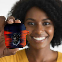 Buffalo Soldiers Fierce And Fearless Cavalry AirPods Case Half Face Soldier And Bison Halftone Graphic Art