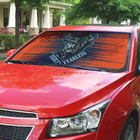 Buffalo Soldiers Fierce And Fearless Cavalry Auto Sun Shade Half Face Soldier And Bison Halftone Graphic Art