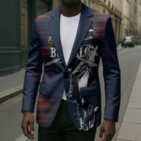 Buffalo Soldiers Fierce And Fearless Cavalry Blazer Half Face Soldier And Bison Halftone Graphic Art