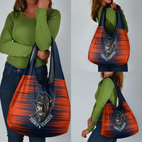 Buffalo Soldiers Fierce And Fearless Cavalry Grocery Bag Half Face Soldier And Bison Halftone Graphic Art