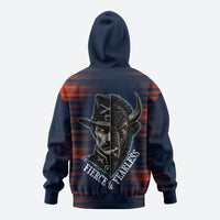 Buffalo Soldiers Fierce And Fearless Cavalry Hoodie Half Face Soldier And Bison Halftone Graphic Art