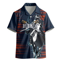 Buffalo Soldiers Fierce And Fearless Cavalry Kid Hawaiian Shirt Half Face Soldier And Bison Halftone Graphic Art