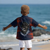 Buffalo Soldiers Fierce And Fearless Cavalry Kid Hawaiian Shirt Half Face Soldier And Bison Halftone Graphic Art