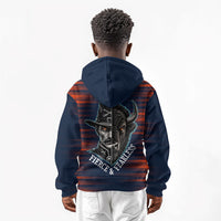 Buffalo Soldiers Fierce And Fearless Cavalry Kid Hoodie Half Face Soldier And Bison Halftone Graphic Art