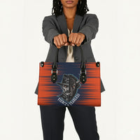 Buffalo Soldiers Fierce And Fearless Cavalry Leather Bag Half Face Soldier And Bison Halftone Graphic Art