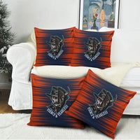 Buffalo Soldiers Fierce And Fearless Cavalry Pillow Cover Half Face Soldier And Bison Halftone Graphic Art