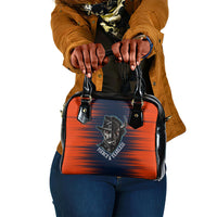 Buffalo Soldiers Fierce And Fearless Cavalry Shoulder Handbag Half Face Soldier And Bison Halftone Graphic Art