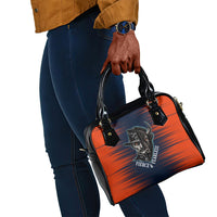Buffalo Soldiers Fierce And Fearless Cavalry Shoulder Handbag Half Face Soldier And Bison Halftone Graphic Art