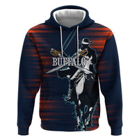 Buffalo Soldiers Fierce And Fearless Cavalry Zip Hoodie Half Face Soldier And Bison Halftone Graphic Art