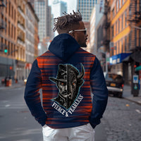 Buffalo Soldiers Fierce And Fearless Cavalry Zip Hoodie Half Face Soldier And Bison Halftone Graphic Art