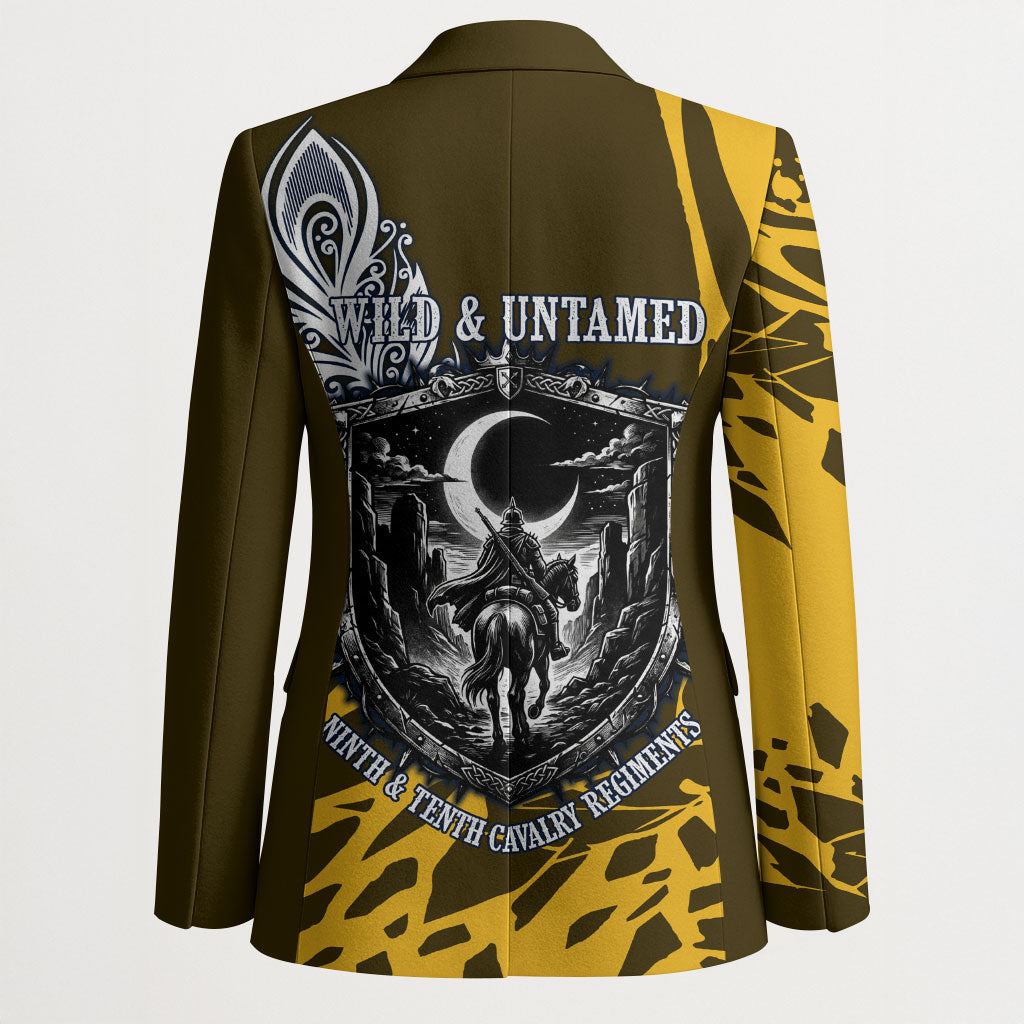 Buffalo Soldiers 9th And 10th Cavalry Regiments Blazer Wild And Untamed Vintage Western Horseshoe Graphic Art
