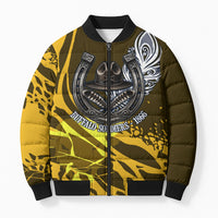 Buffalo Soldiers 9th And 10th Cavalry Regiments Bomber Puffer Jacket Wild And Untamed Vintage Western Horseshoe Graphic Art