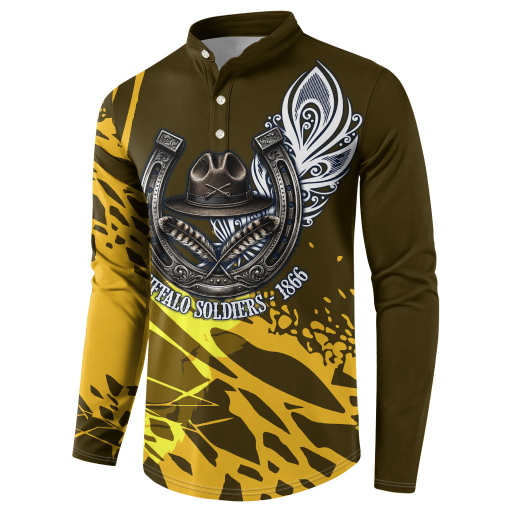 Buffalo Soldiers 9th And 10th Cavalry Regiments Button Sweatshirt Wild And Untamed Vintage Western Horseshoe Graphic Art