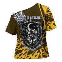 Buffalo Soldiers 9th And 10th Cavalry Regiments Cross Shoulder Shirt Wild And Untamed Vintage Western Horseshoe Graphic Art