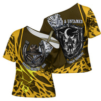 Buffalo Soldiers 9th And 10th Cavalry Regiments Cross Shoulder Shirt Wild And Untamed Vintage Western Horseshoe Graphic Art