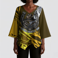 Buffalo Soldiers 9th And 10th Cavalry Regiments Kimono Sleeve Blouse Wild And Untamed Vintage Western Horseshoe Graphic Art