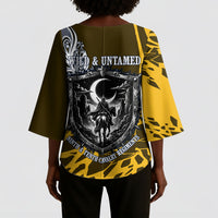 Buffalo Soldiers 9th And 10th Cavalry Regiments Kimono Sleeve Blouse Wild And Untamed Vintage Western Horseshoe Graphic Art