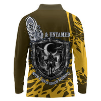 Buffalo Soldiers 9th And 10th Cavalry Regiments Long Sleeve Polo Shirt Wild And Untamed Vintage Western Horseshoe Graphic Art