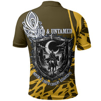 Buffalo Soldiers 9th And 10th Cavalry Regiments Polo Shirt Wild And Untamed Vintage Western Horseshoe Graphic Art
